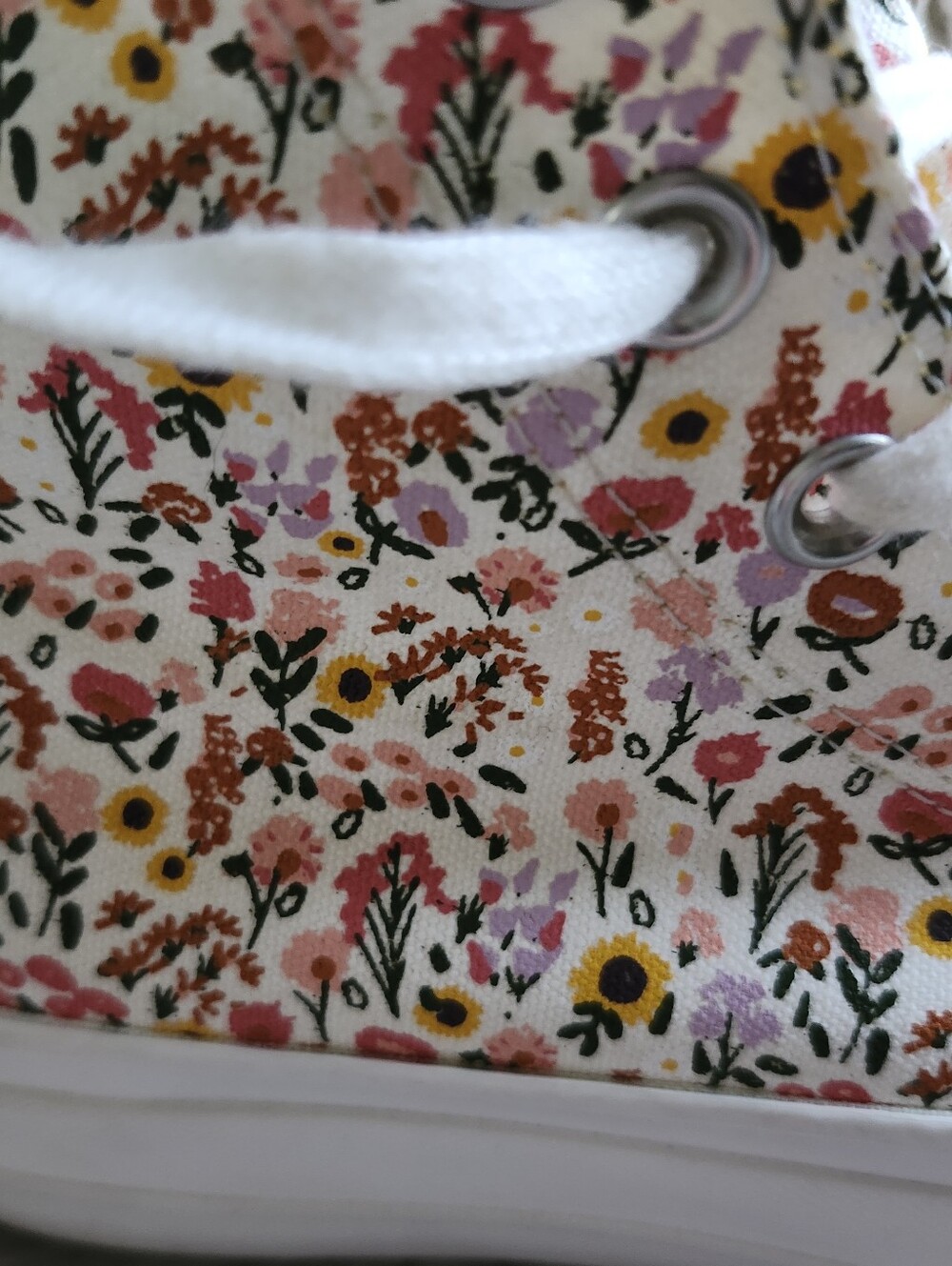 Converse Chuck Taylor Lift Platform Hi Floral Sneakers Women Size 7 NWOT - Picture 8 of 10